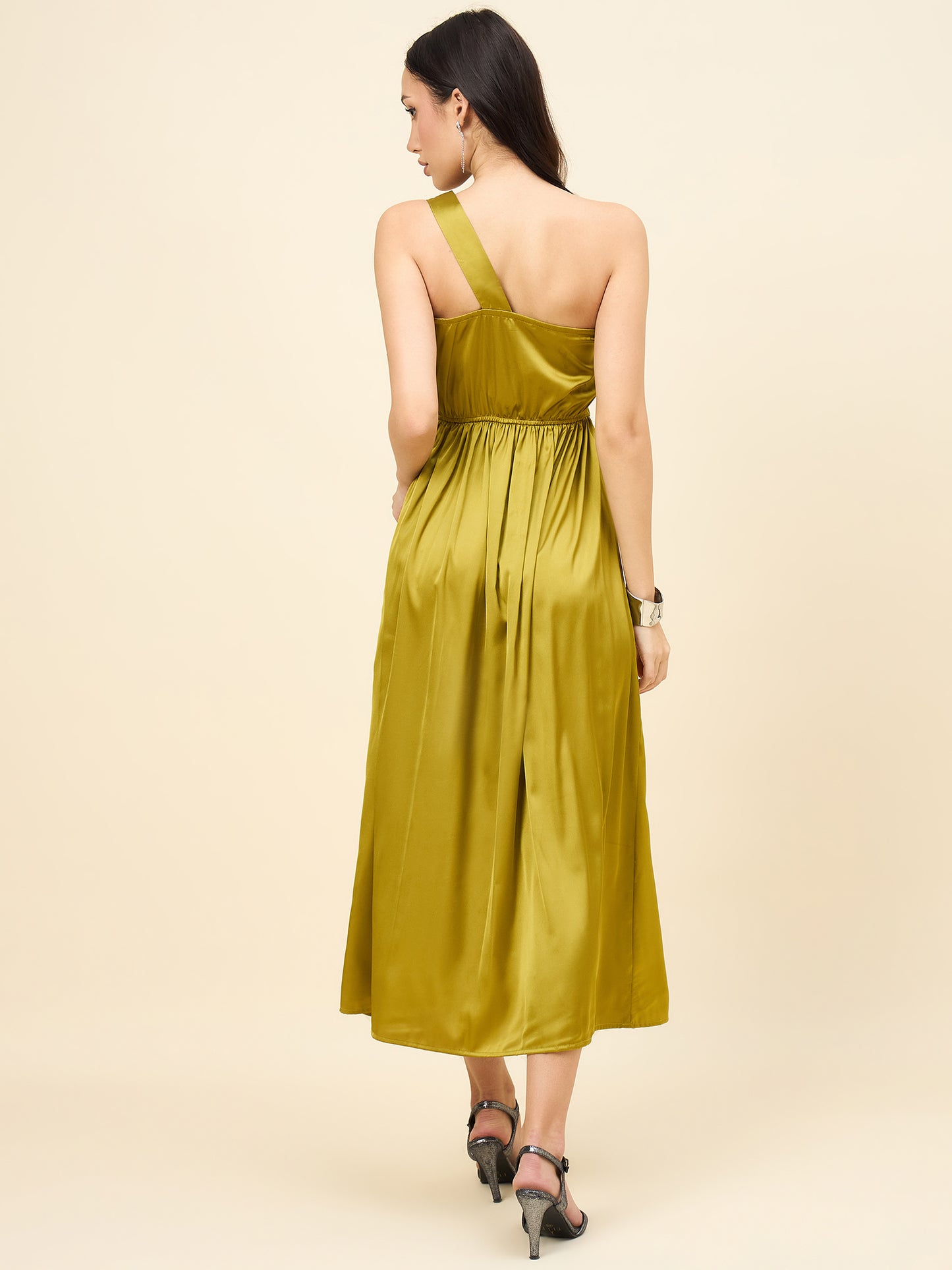 Celia Satin Asymmetric Dress