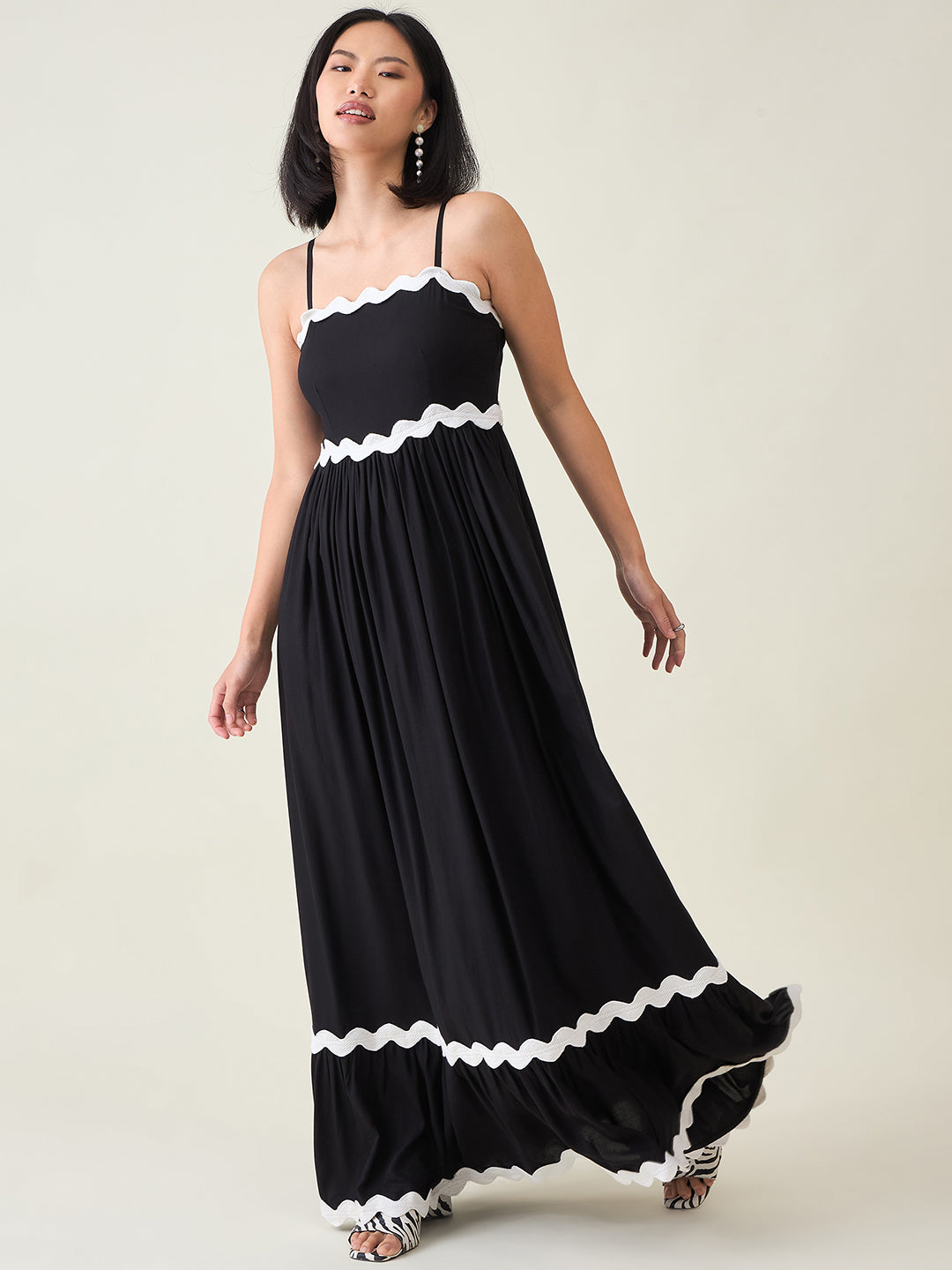 AAYU Noir Grace Sleeveless Maxi Dress