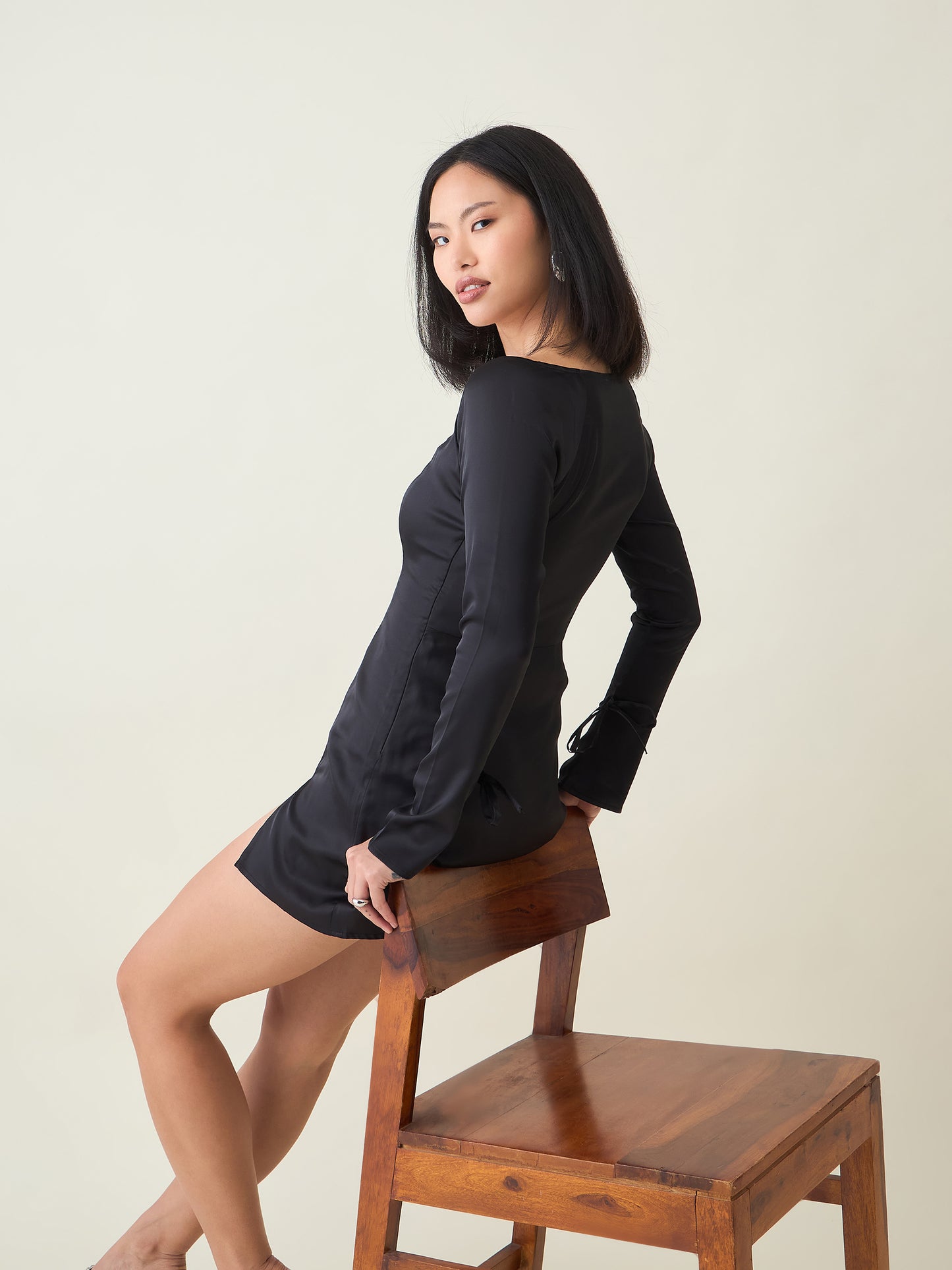 Aayu Women’s Satin A-Line Mini Dress