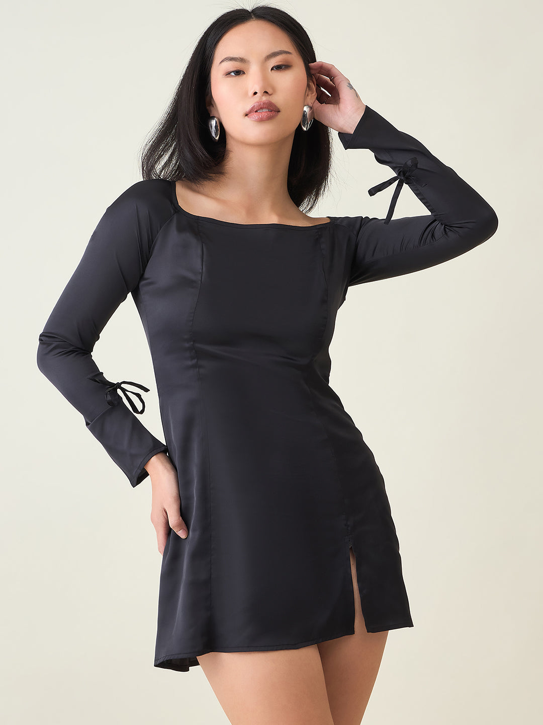 Aayu Women’s Satin A-Line Mini Dress