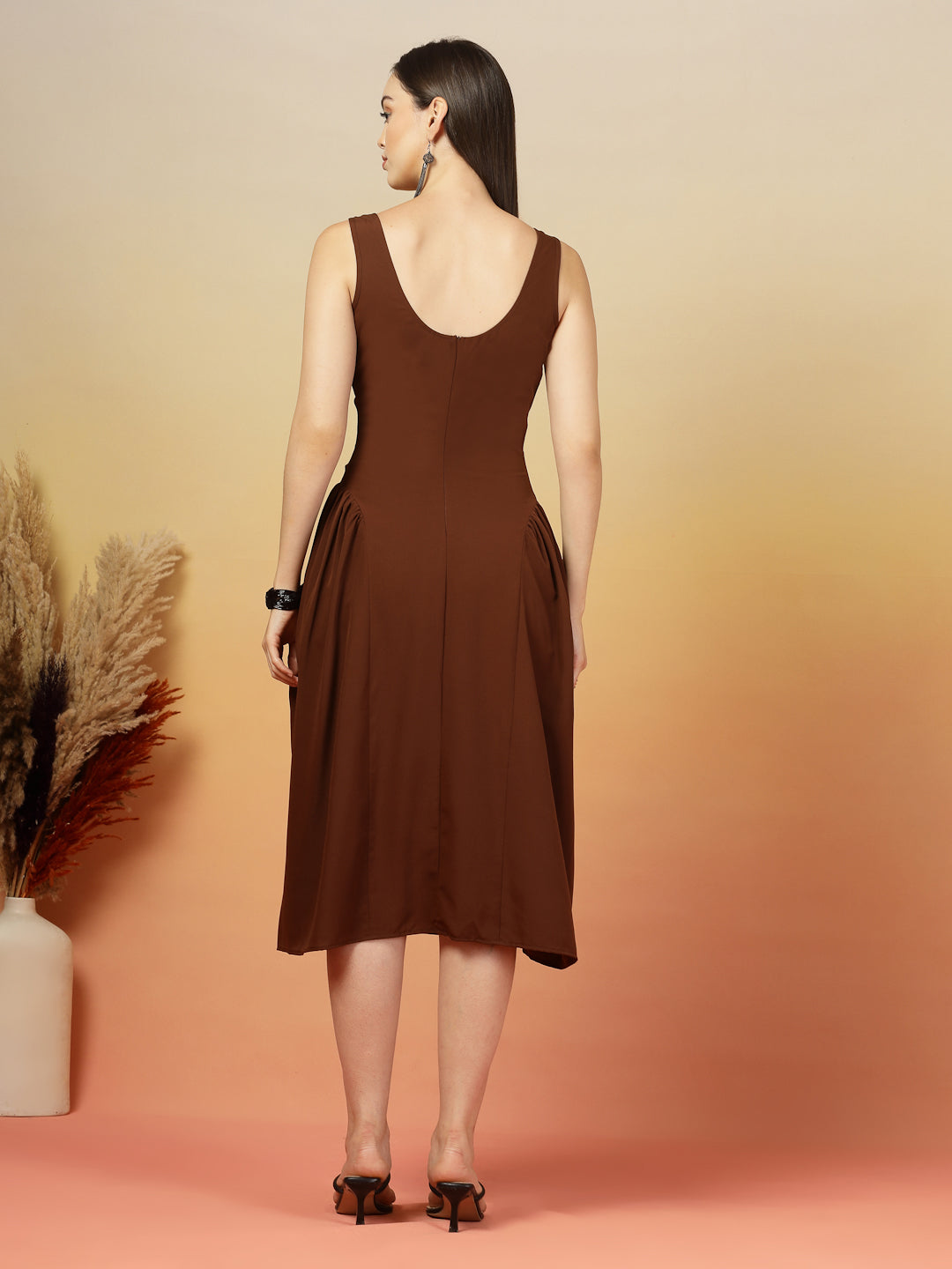 Aayu Grace Square Neck Midi Dress