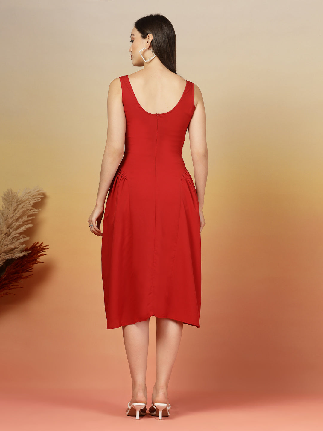 Aayu Grace Square Neck Midi Dress