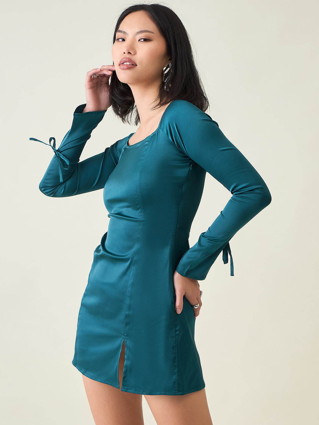 Aayu Women’s Satin A-Line Mini Dress