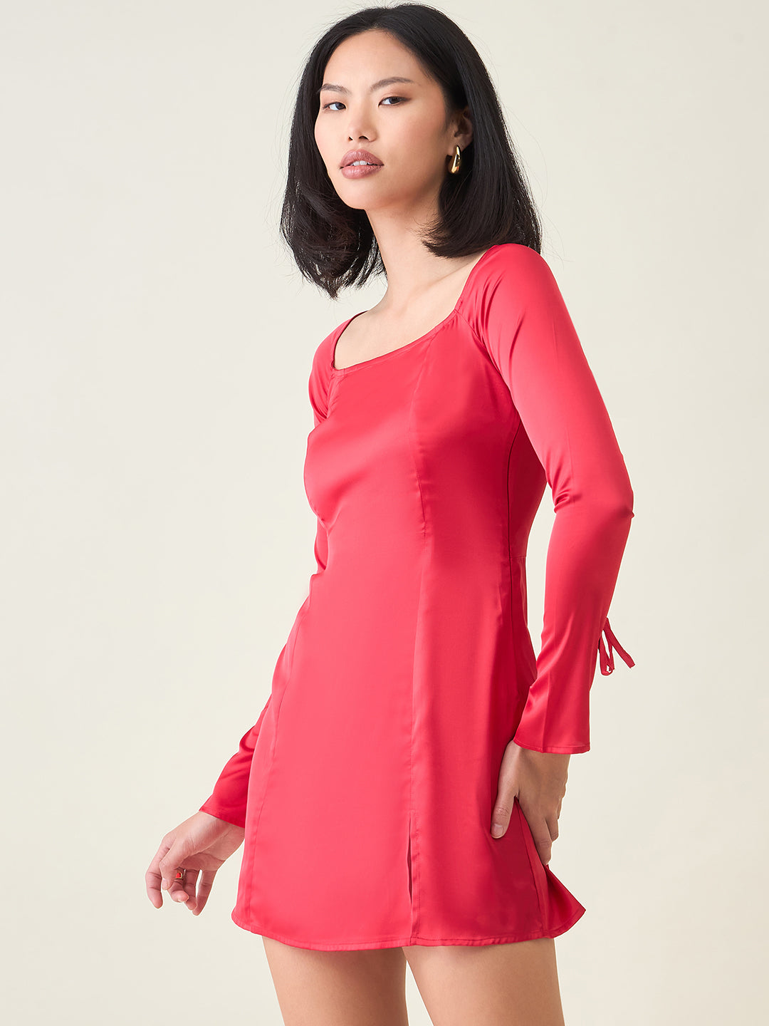 Aayu Women’s Satin A-Line Mini Dress