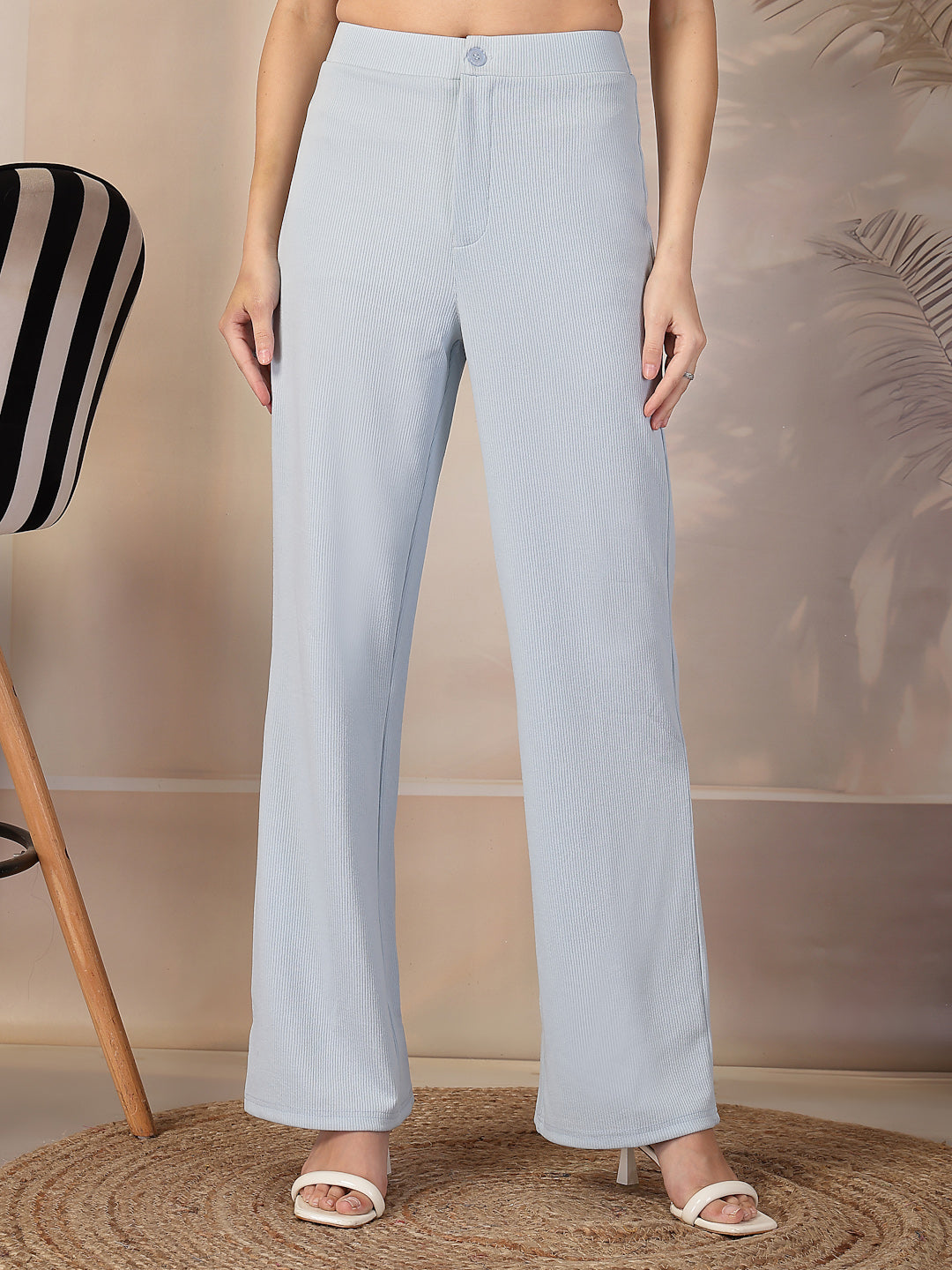 Aayu Classic Ribbed Straight Trouser