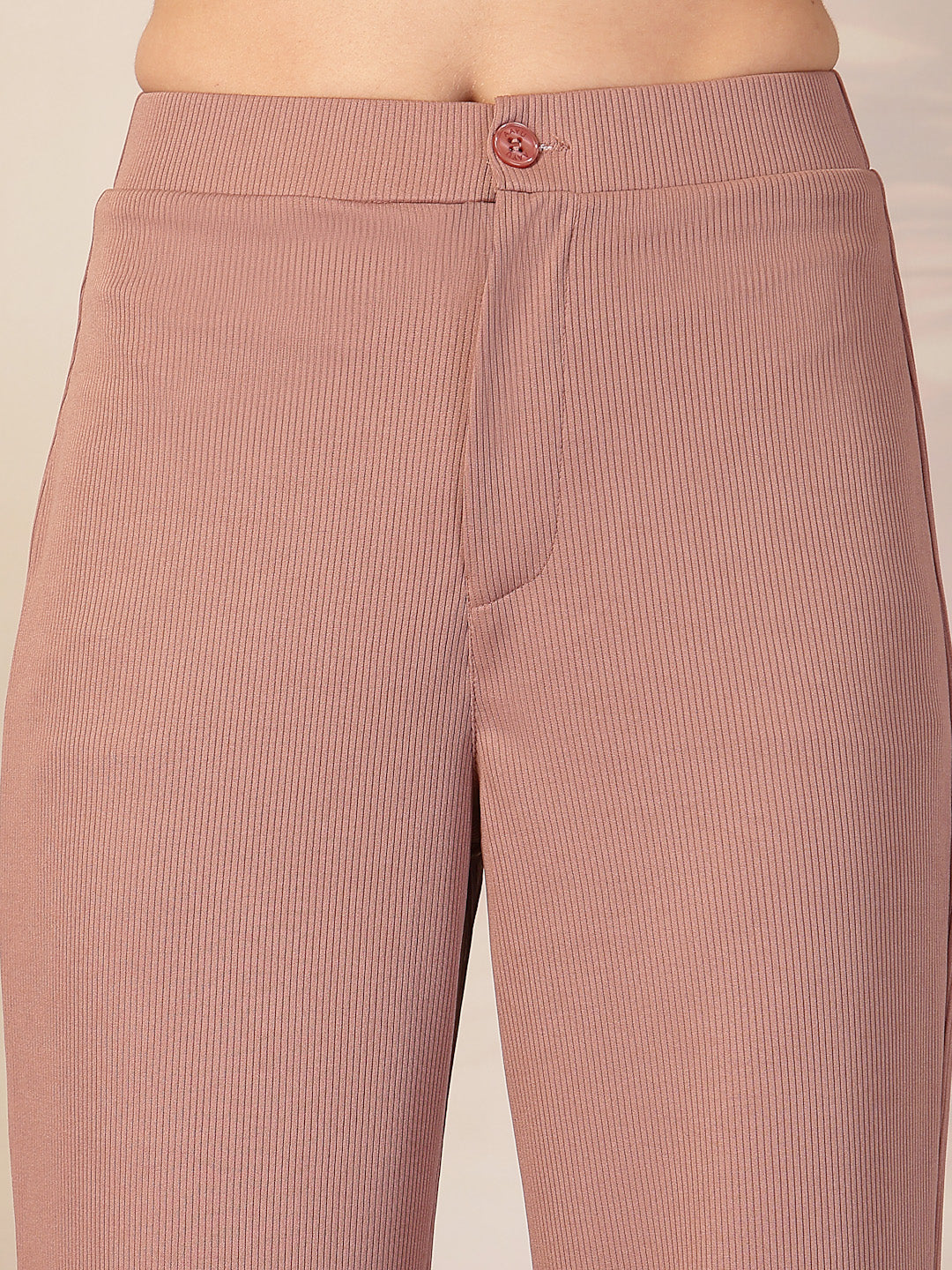 Aayu Classic Ribbed Straight Trouser