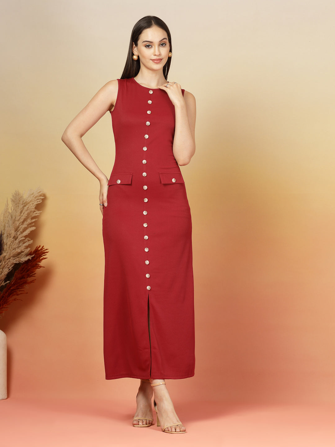 Midnight Grace Bodycon Maxi Dress