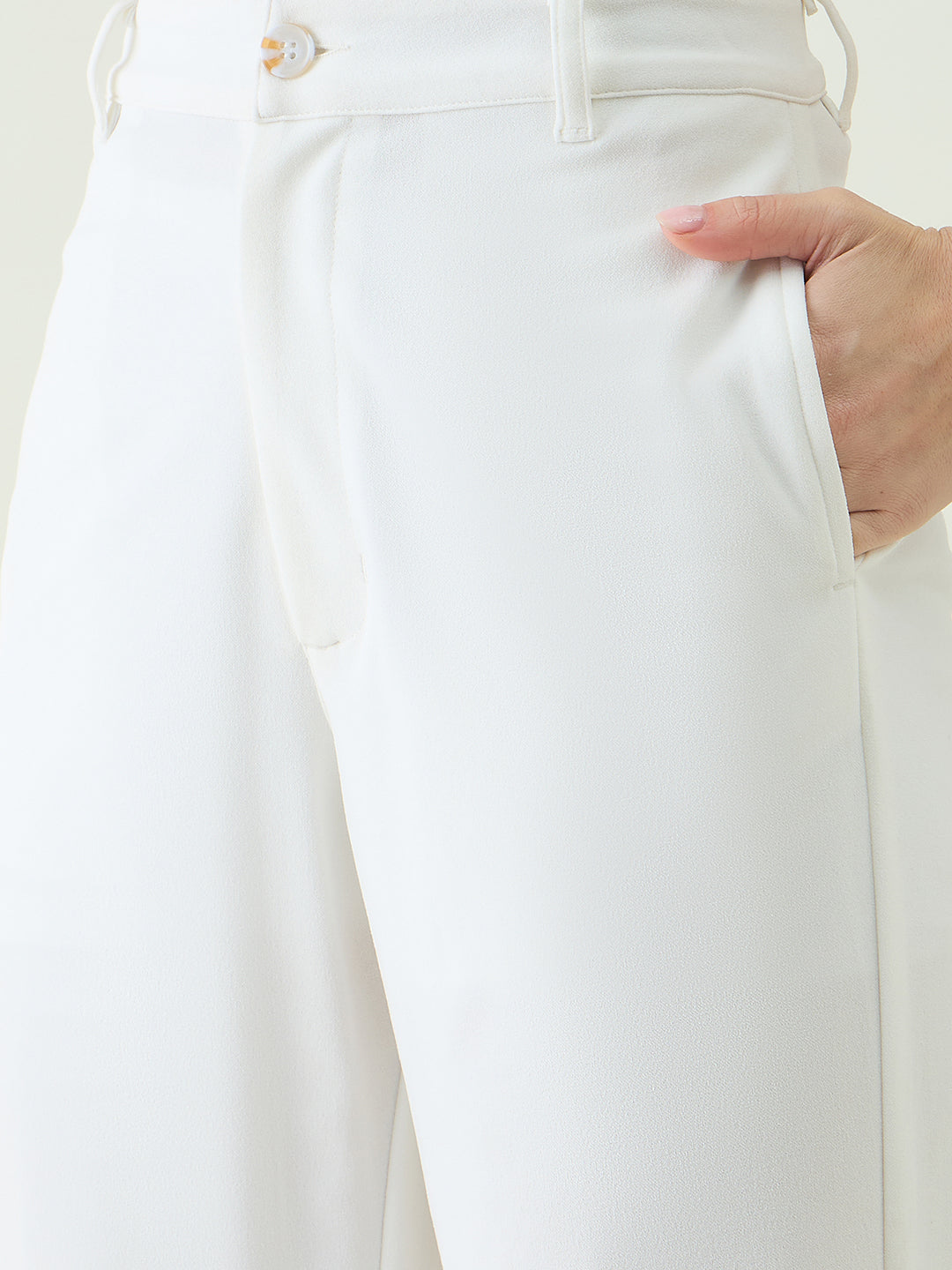 Sleeveless Collared Top and Tailored Trousers Set