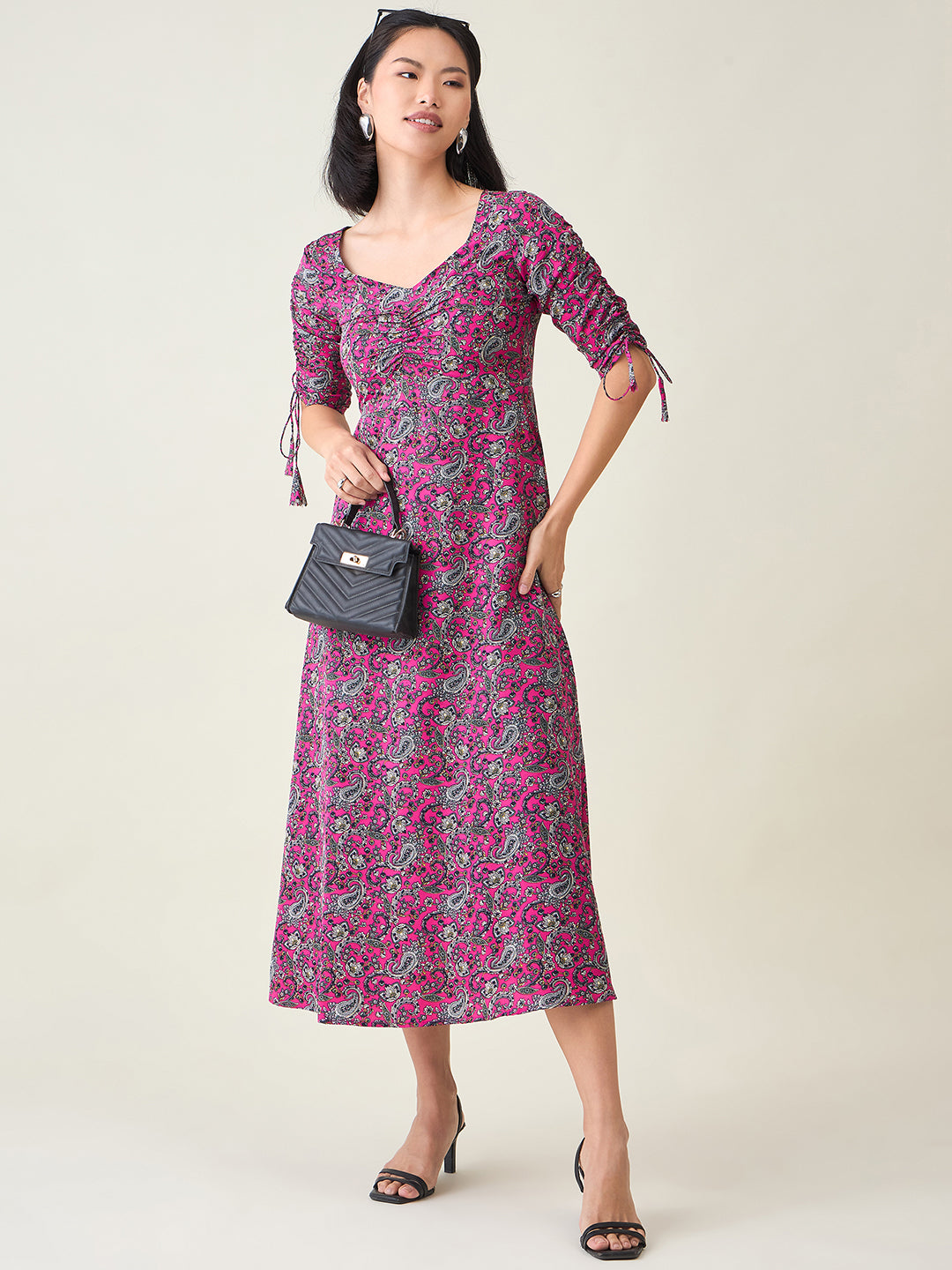 AAYU Sweetheart Neck A-Line Dress