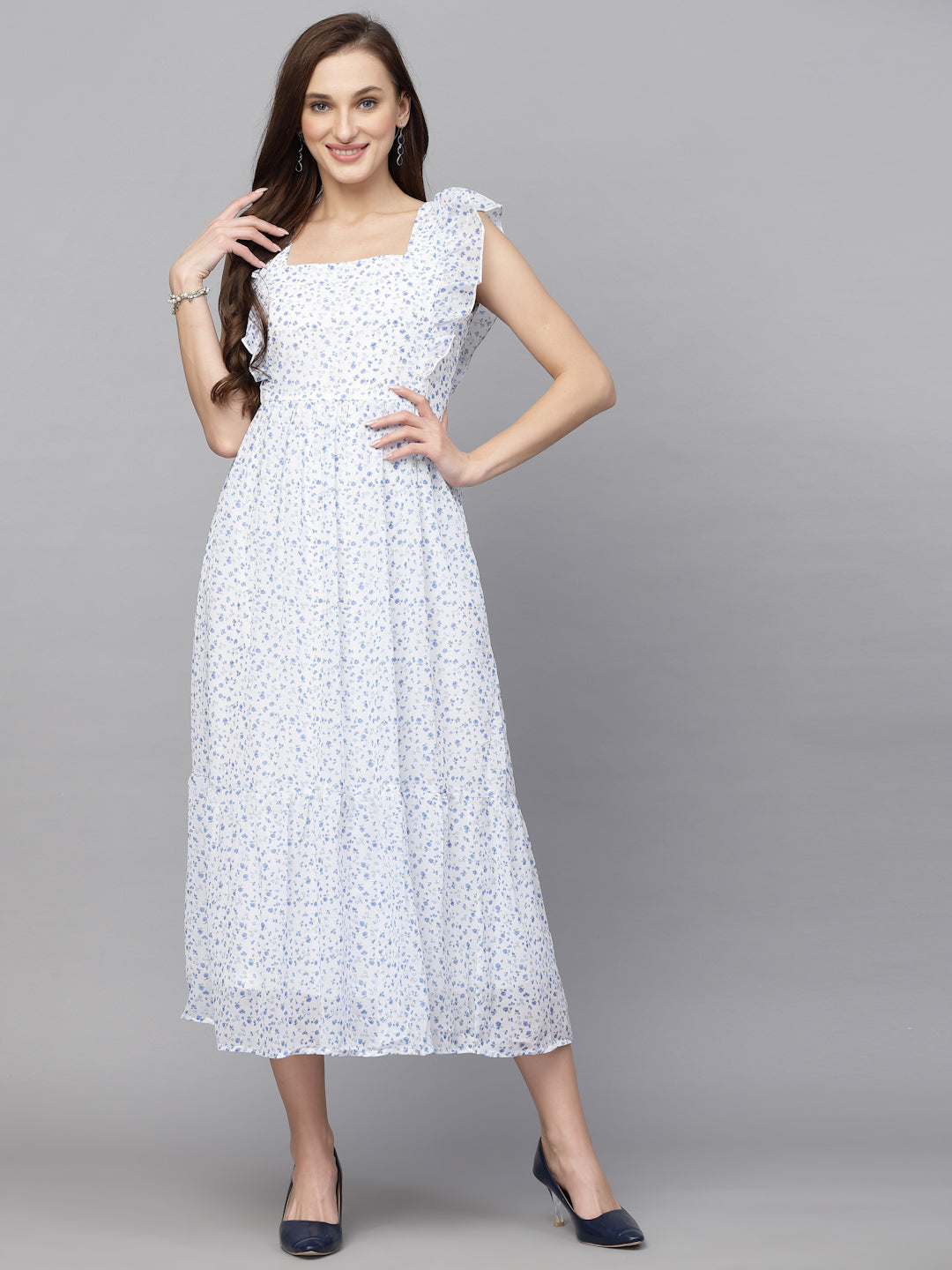 Polka-Dot Fit & Flare Dress