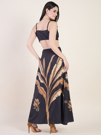 Viana Printed Cutout Maxi Dress