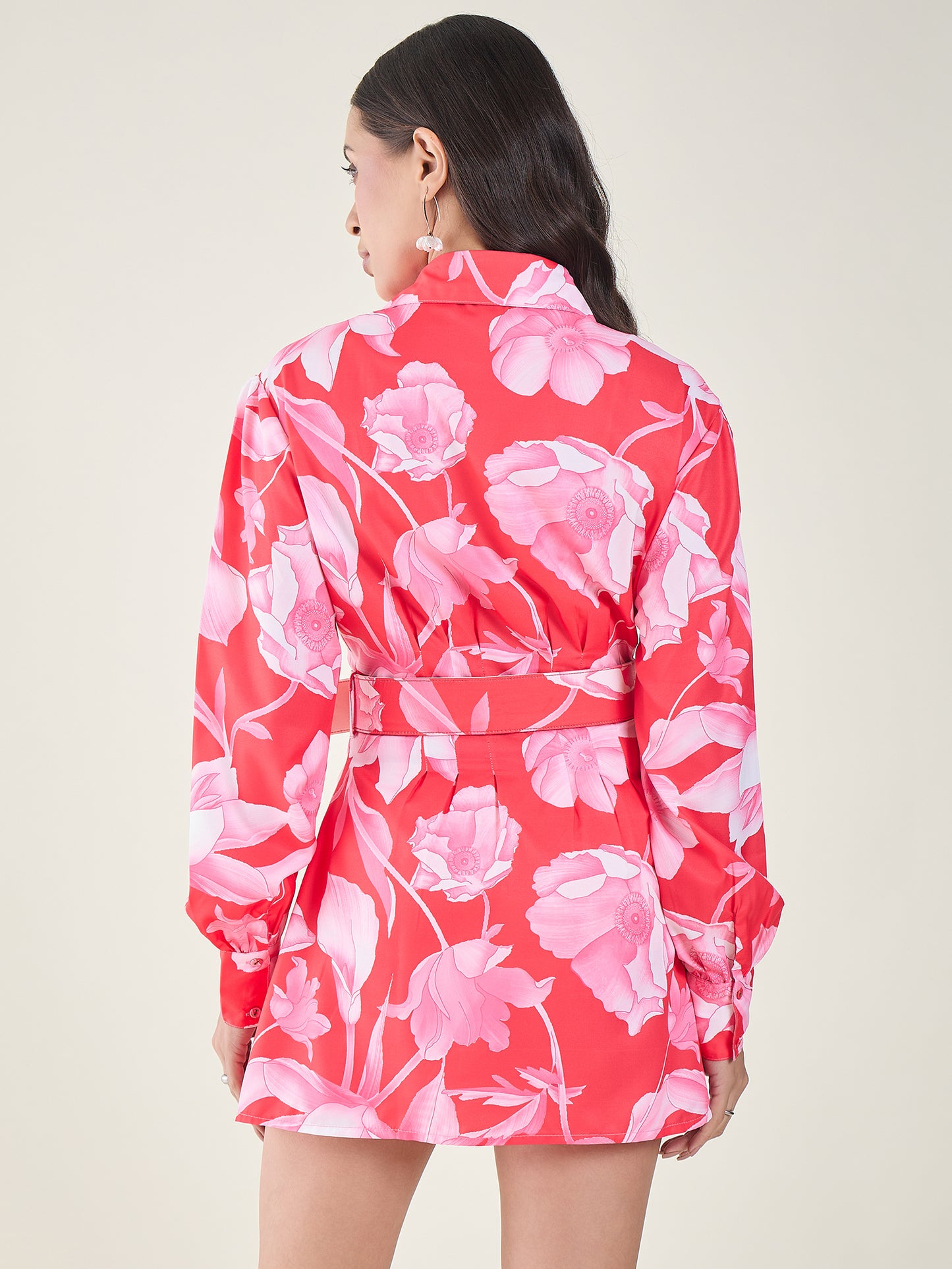 Catalina Floral Collared Tunic Dress