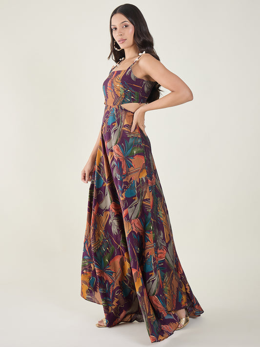 Zaina Printed Maxi Dress