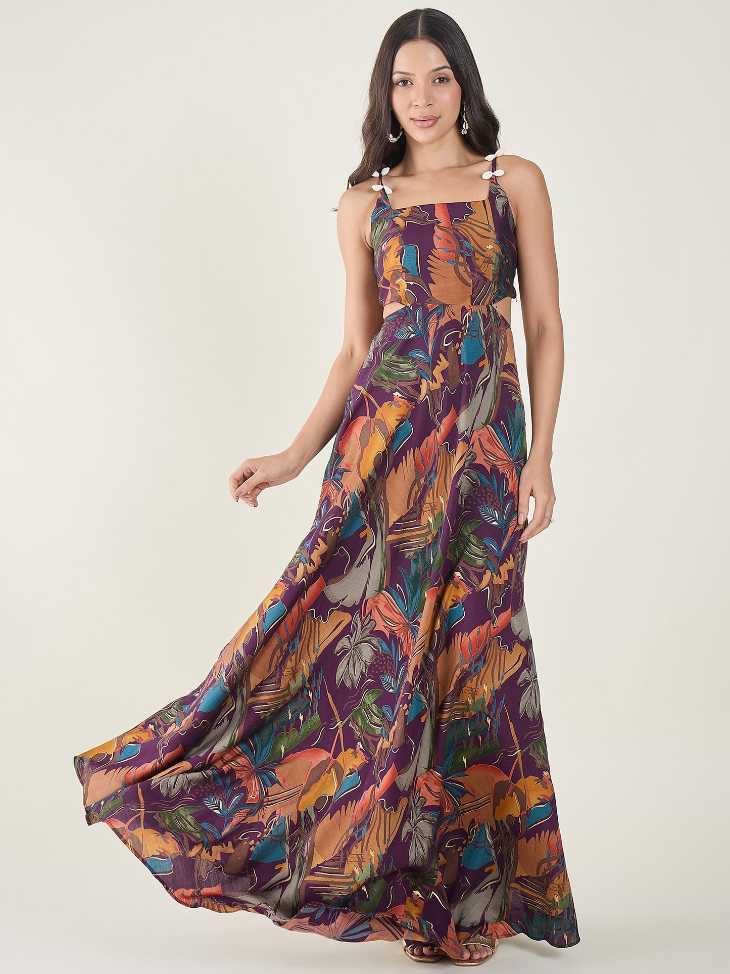 Zaina Printed Maxi Dress