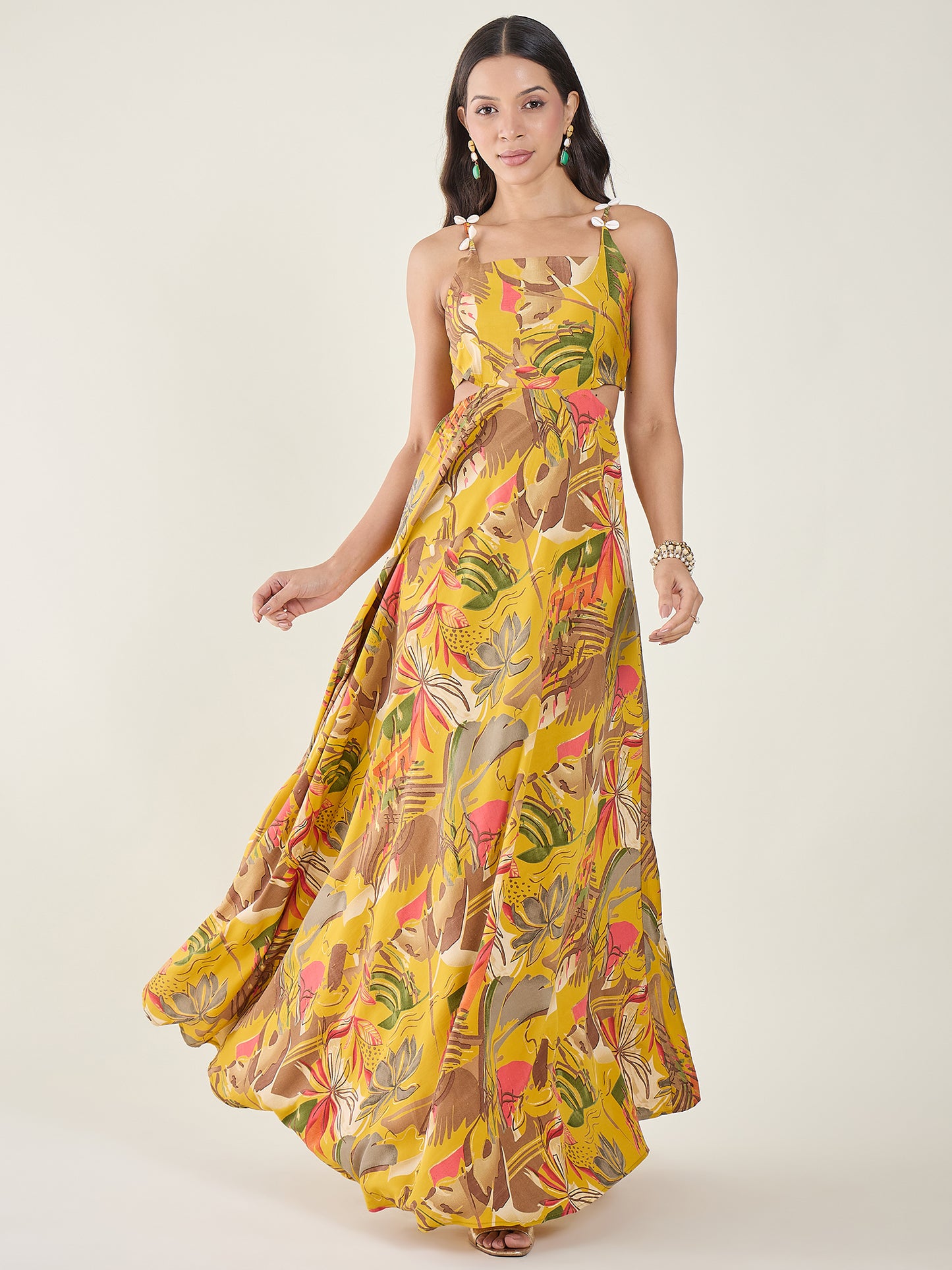 Zaina Printed Maxi Dress