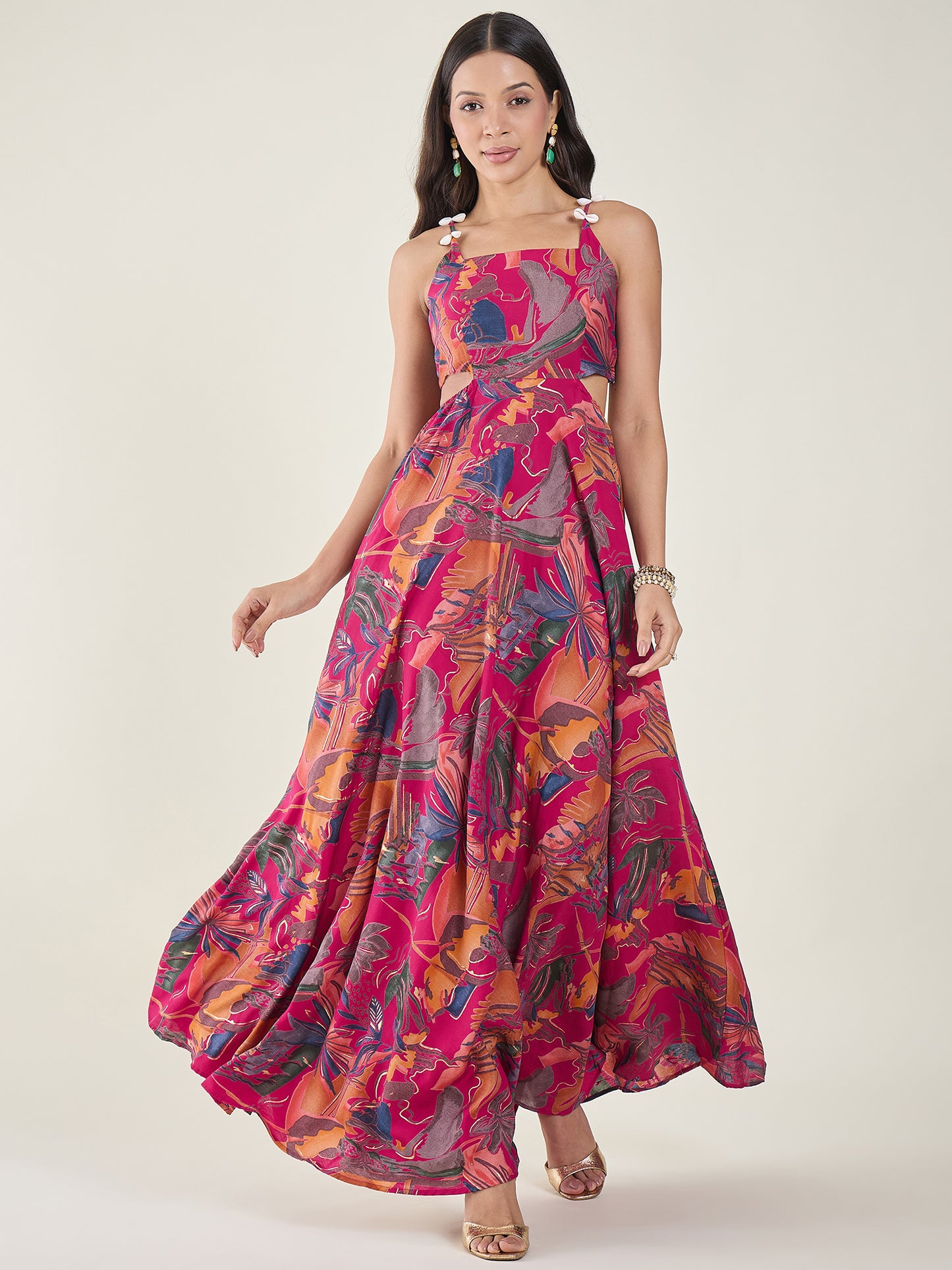 Zaina Printed Maxi Dress
