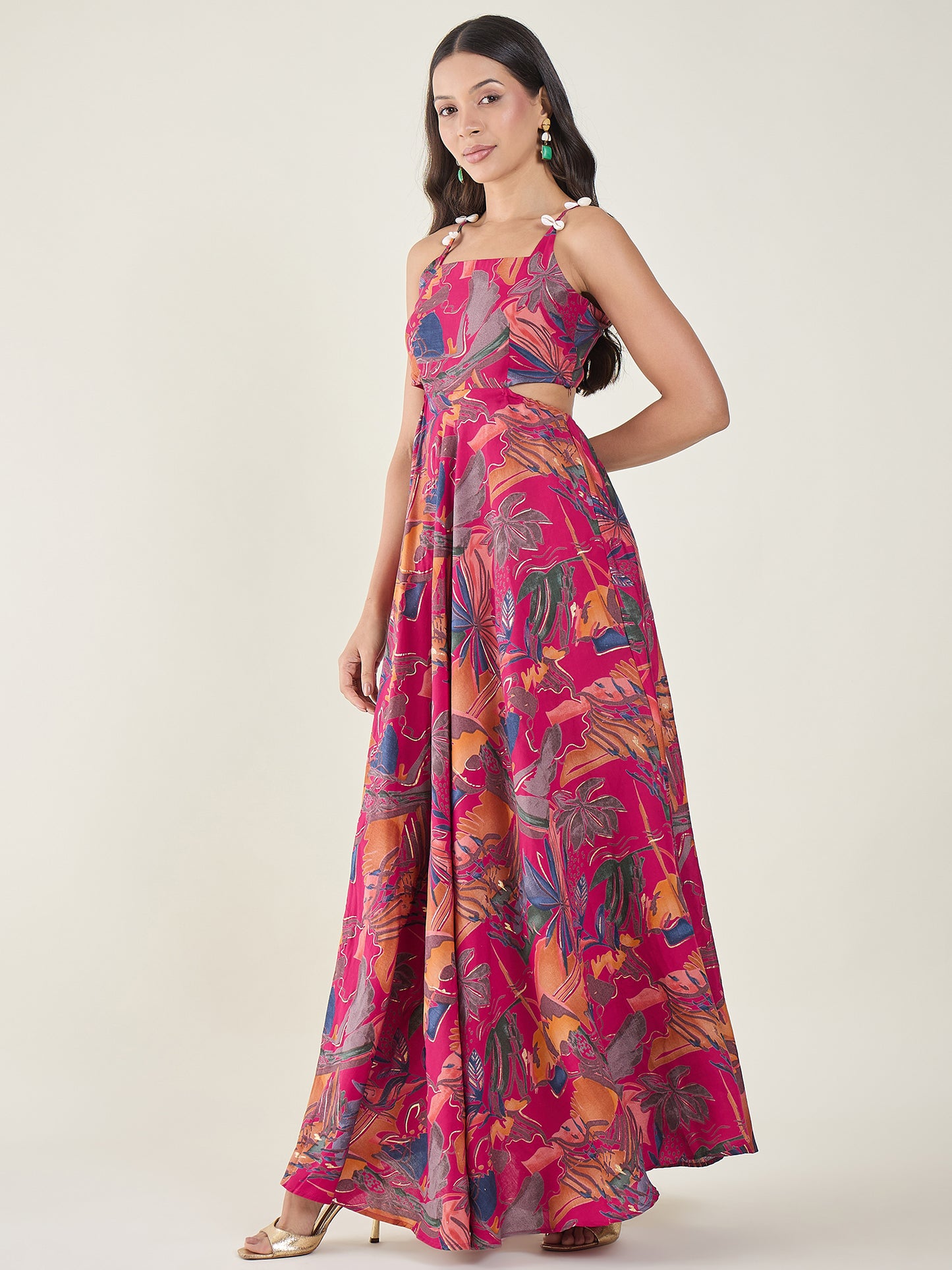 Zaina Printed Maxi Dress