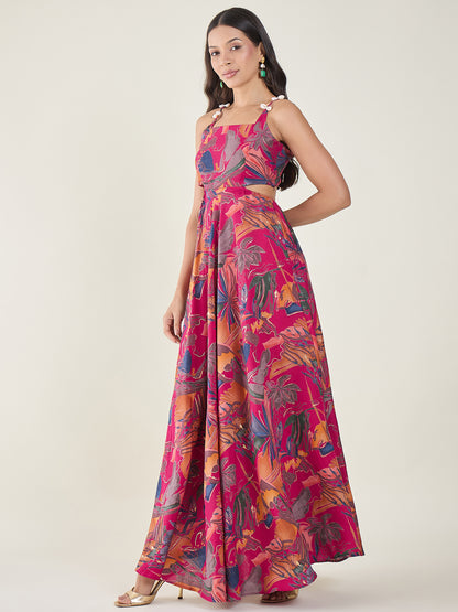 Zaina Printed Maxi Dress