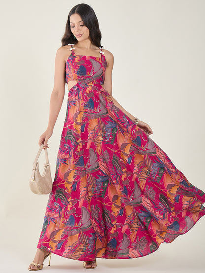 Zaina Printed Maxi Dress