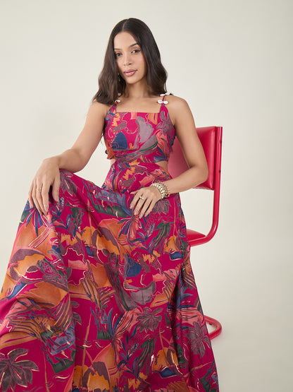 Zaina Printed Maxi Dress