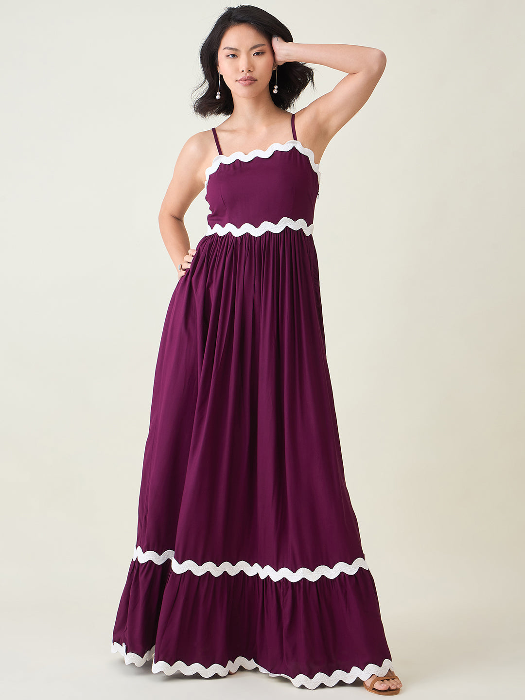 AAYU Noir Grace Sleeveless Maxi Dress