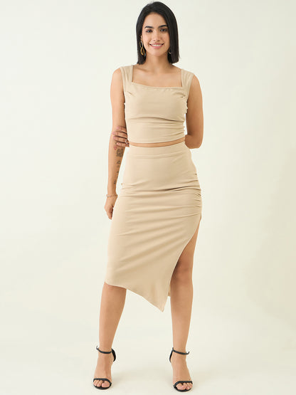 Valentino Knit Crop Top and High Waist Skirt Set