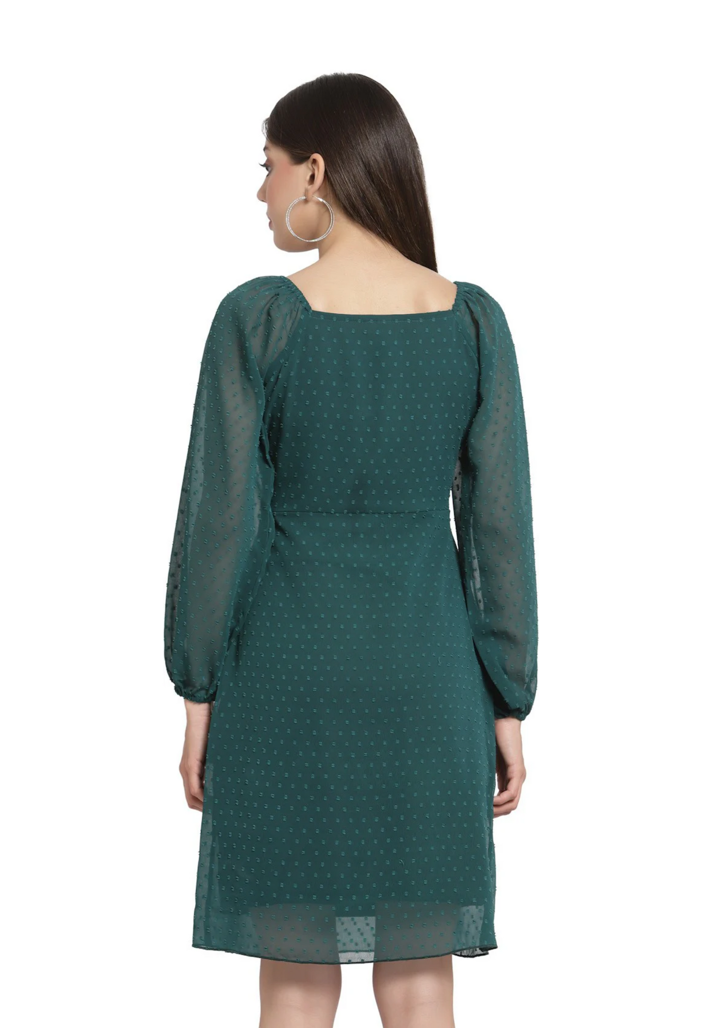 Aayu Women seath Swiss Dot Dress