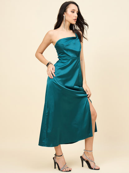 Celia Satin Asymmetric Dress
