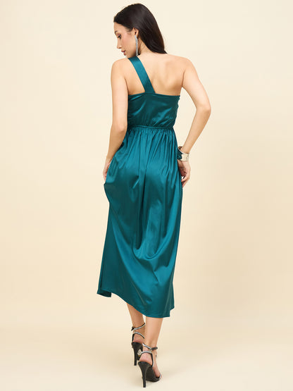 Celia Satin Asymmetric Dress
