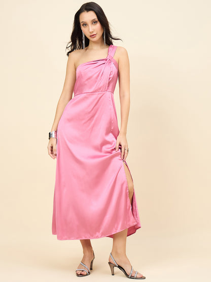 Celia Satin Asymmetric Dress