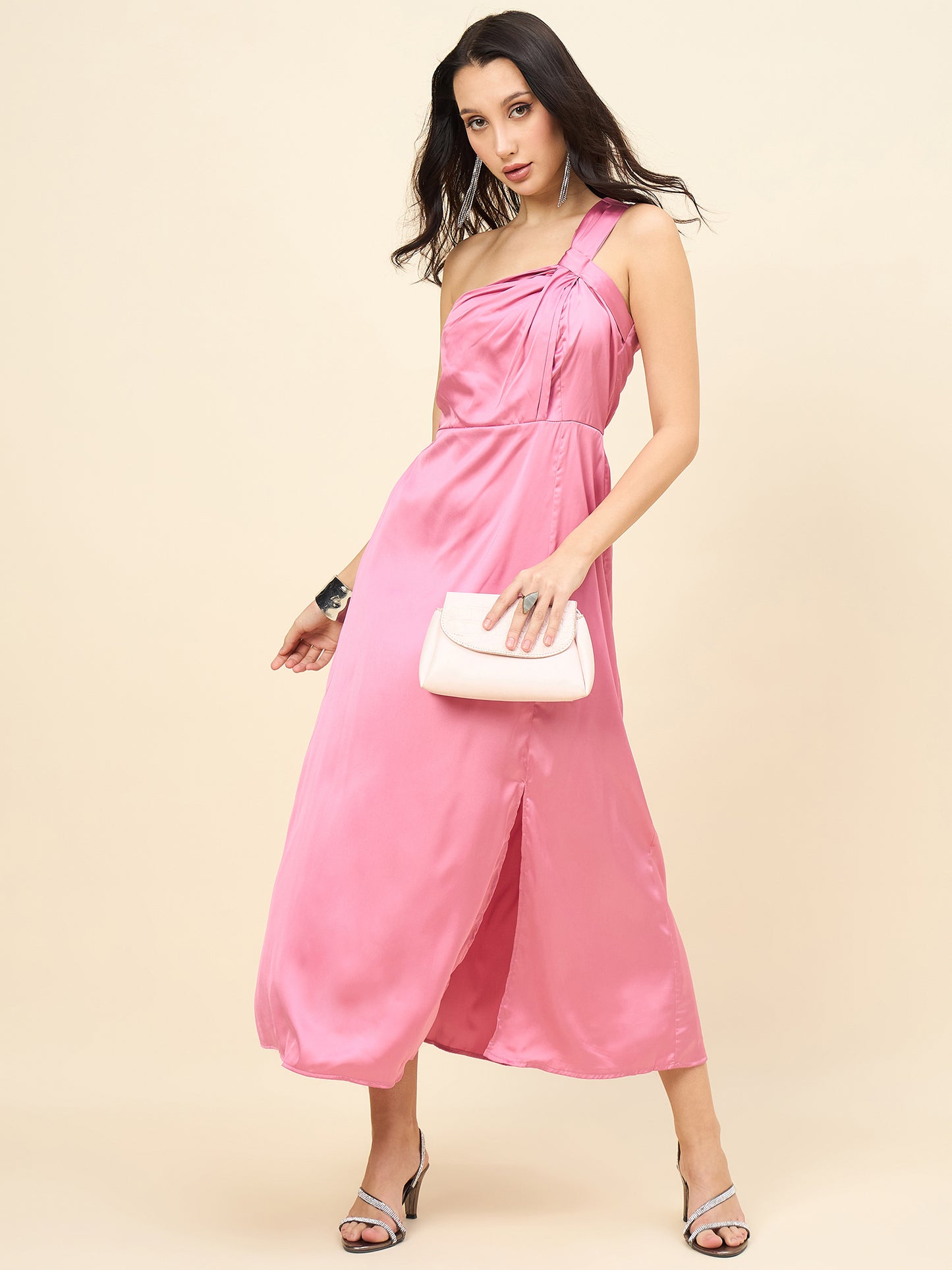 Celia Satin Asymmetric Dress