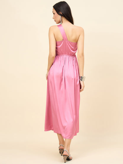 Celia Satin Asymmetric Dress