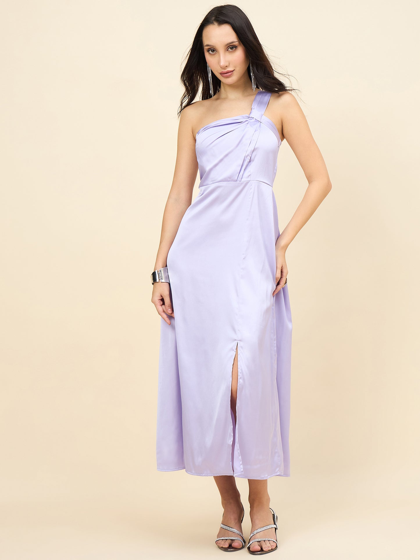 Celia Satin Asymmetric Dress