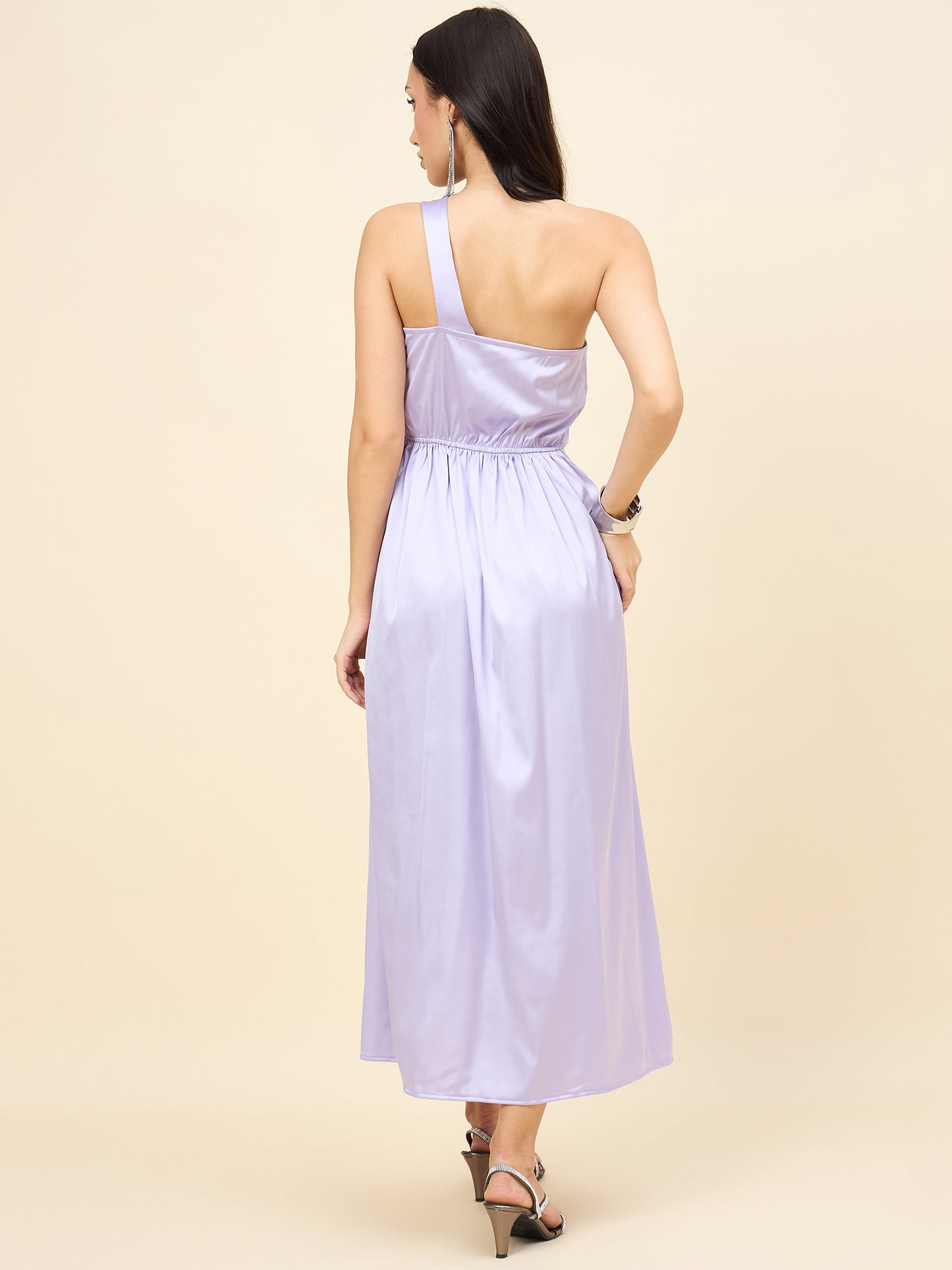Celia Satin Asymmetric Dress