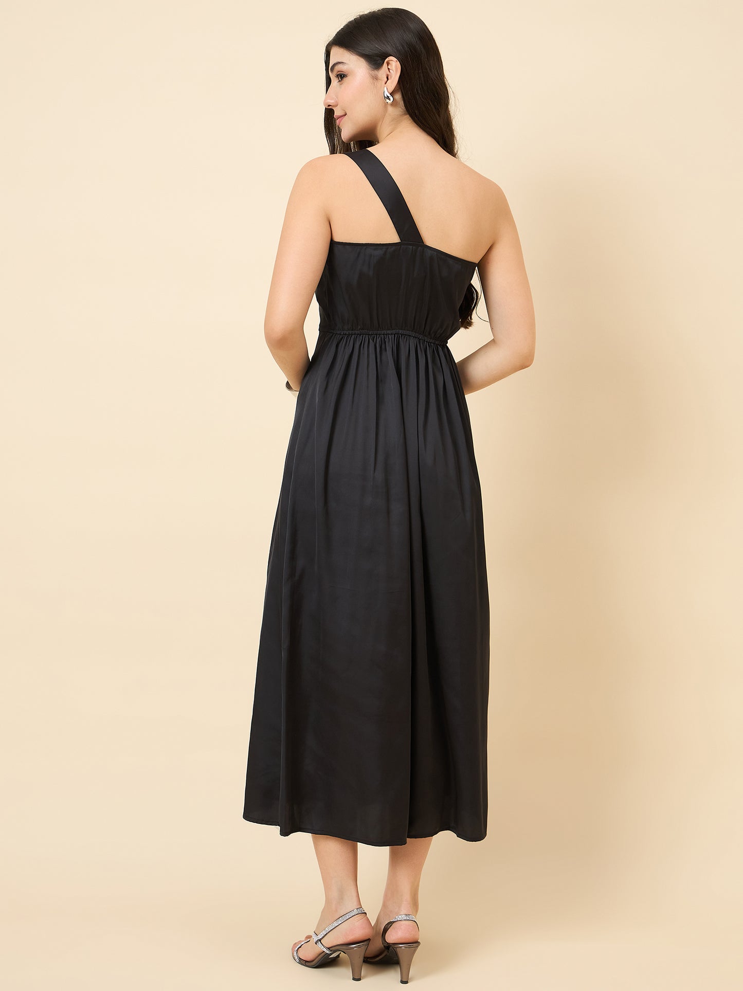 Celia Satin Asymmetric Dress