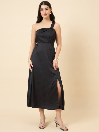 Celia Satin Asymmetric Dress