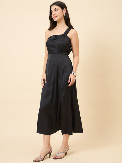Celia Satin Asymmetric Dress