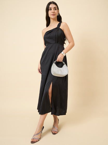 Celia Satin Asymmetric Dress