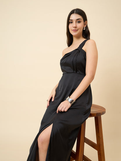 Celia Satin Asymmetric Dress