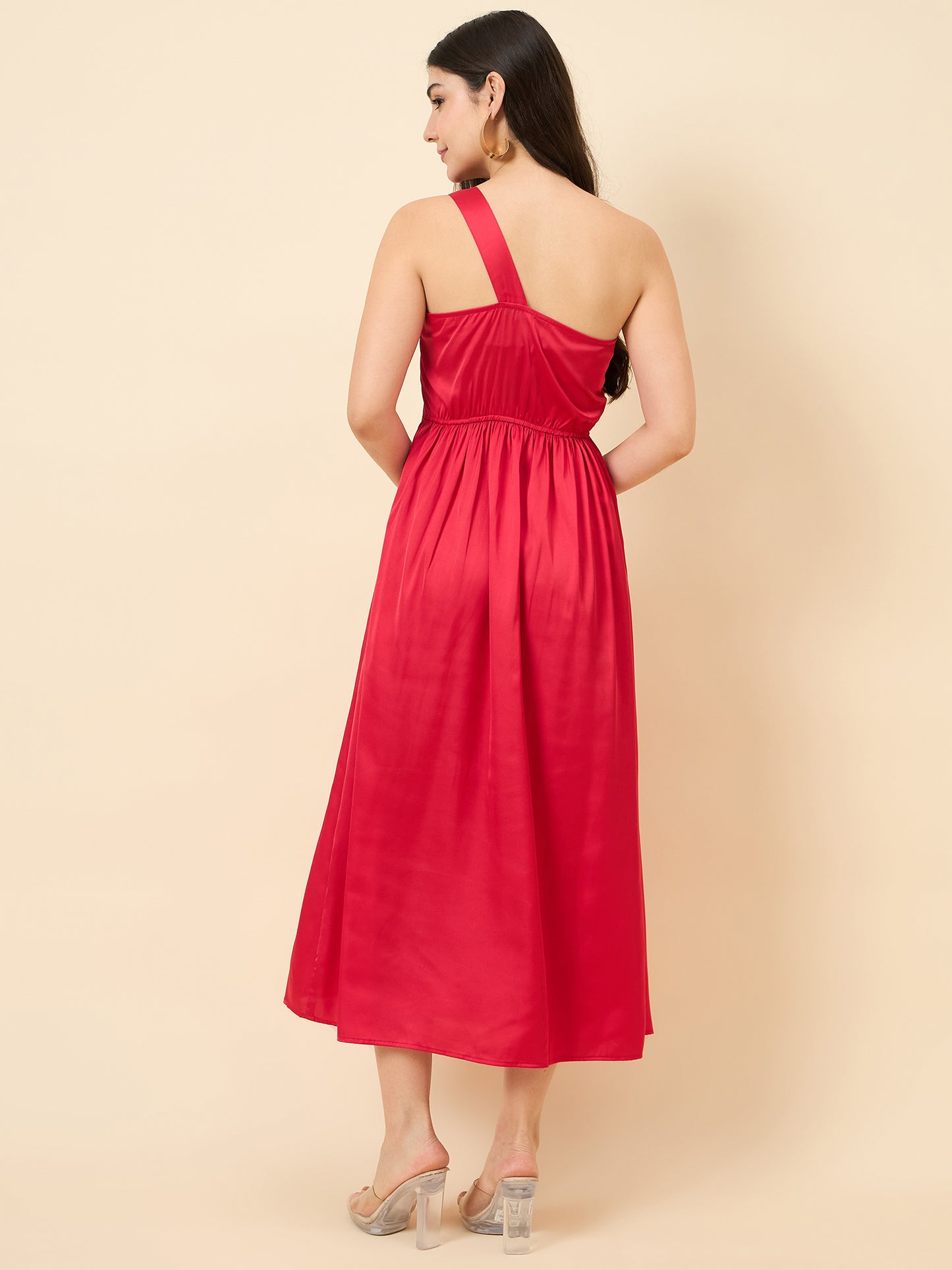 Celia Satin Asymmetric Dress