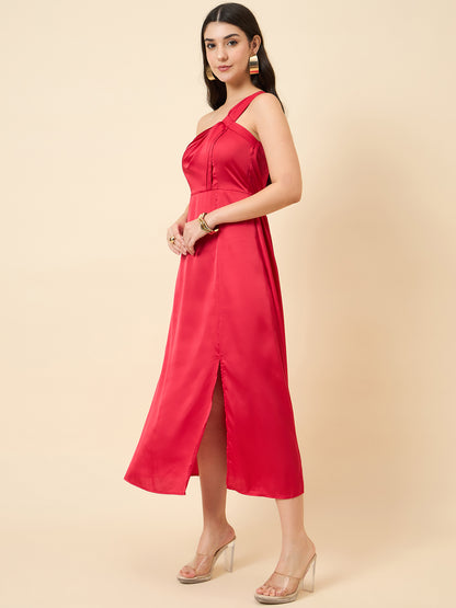 Celia Satin Asymmetric Dress