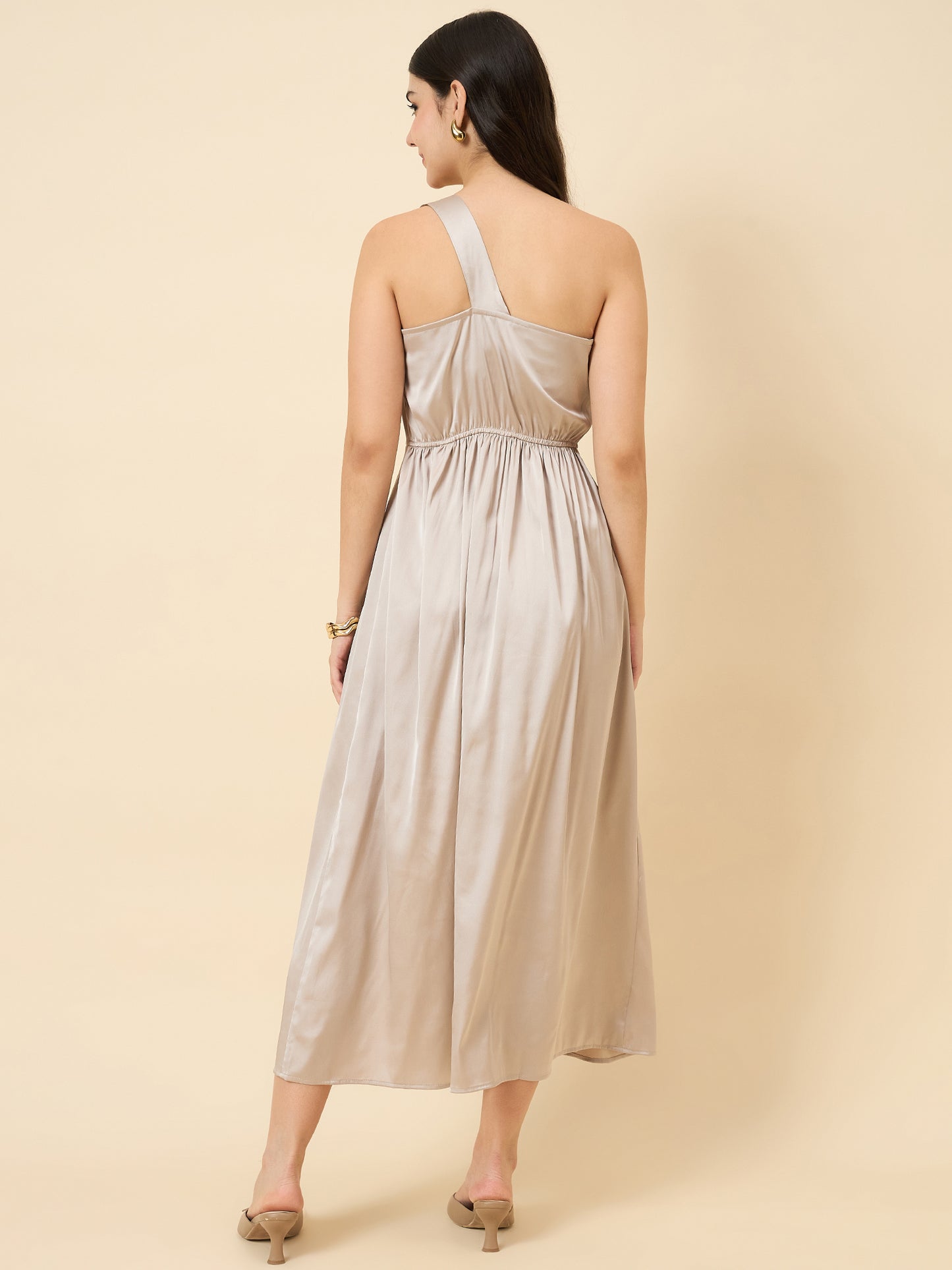 Celia Satin Asymmetric Dress