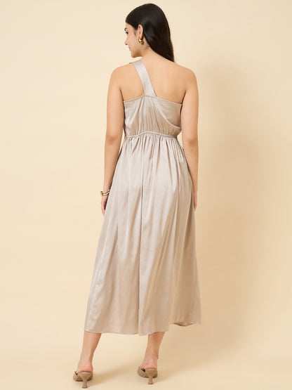 Celia Satin Asymmetric Dress
