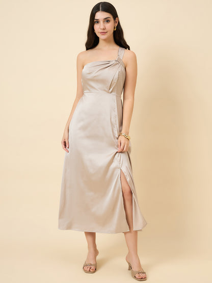 Celia Satin Asymmetric Dress