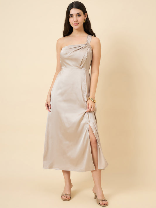 Celia Satin Asymmetric Dress
