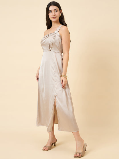 Celia Satin Asymmetric Dress