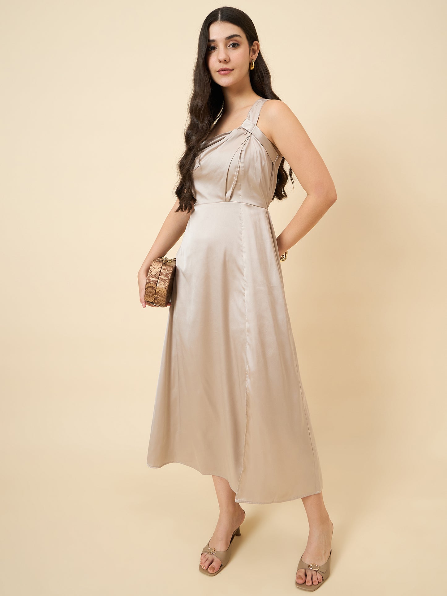 Celia Satin Asymmetric Dress
