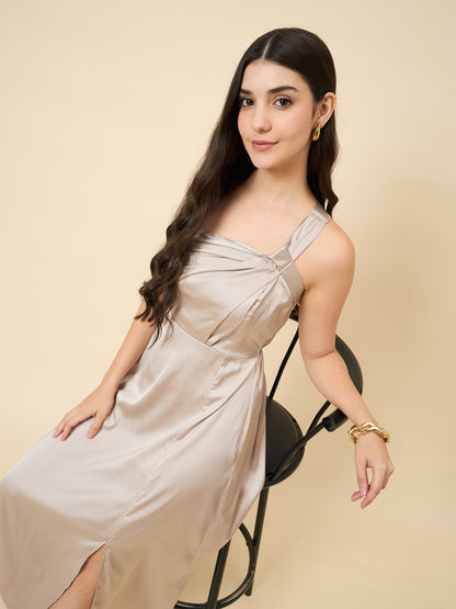Celia Satin Asymmetric Dress