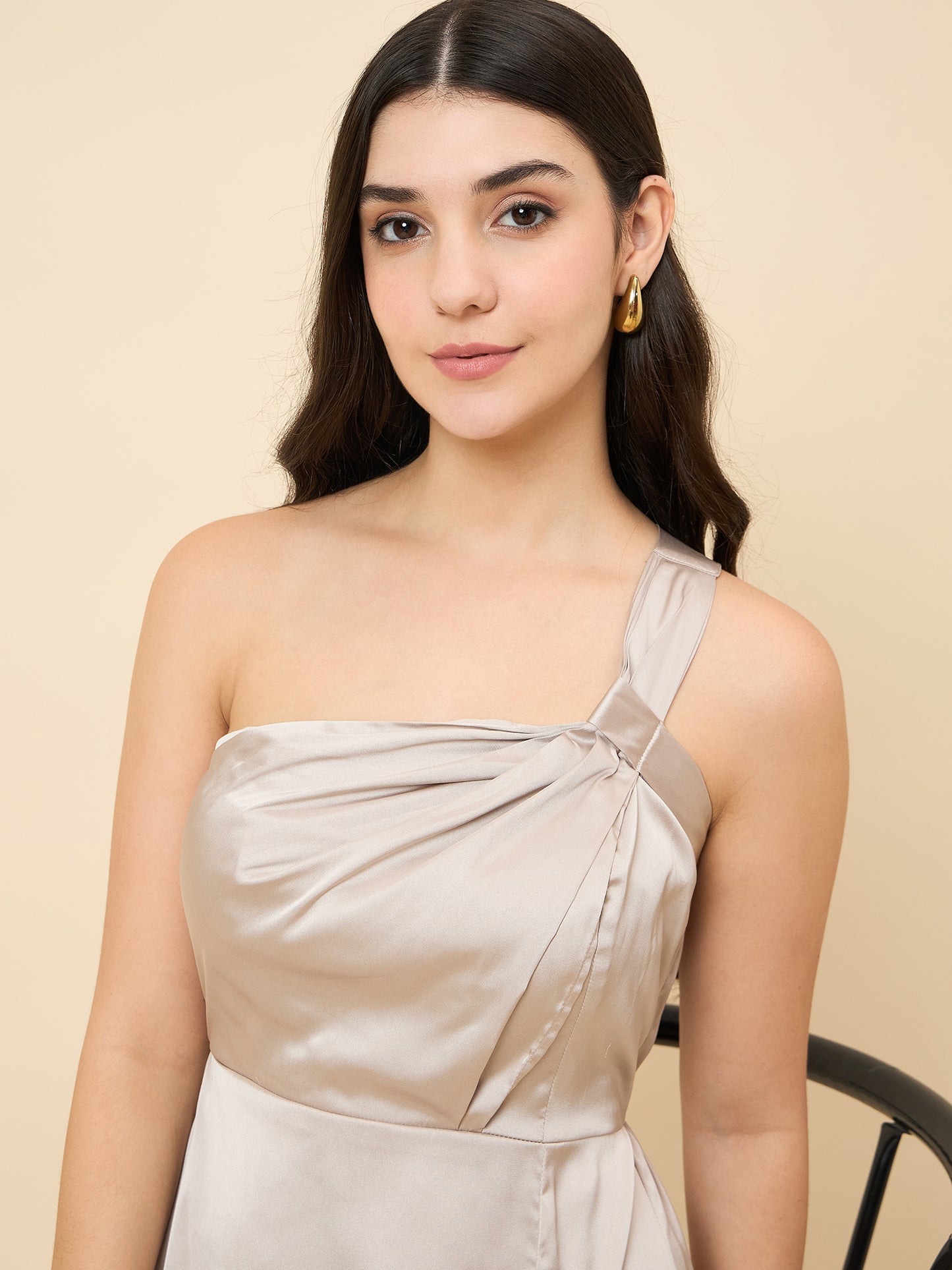 Celia Satin Asymmetric Dress