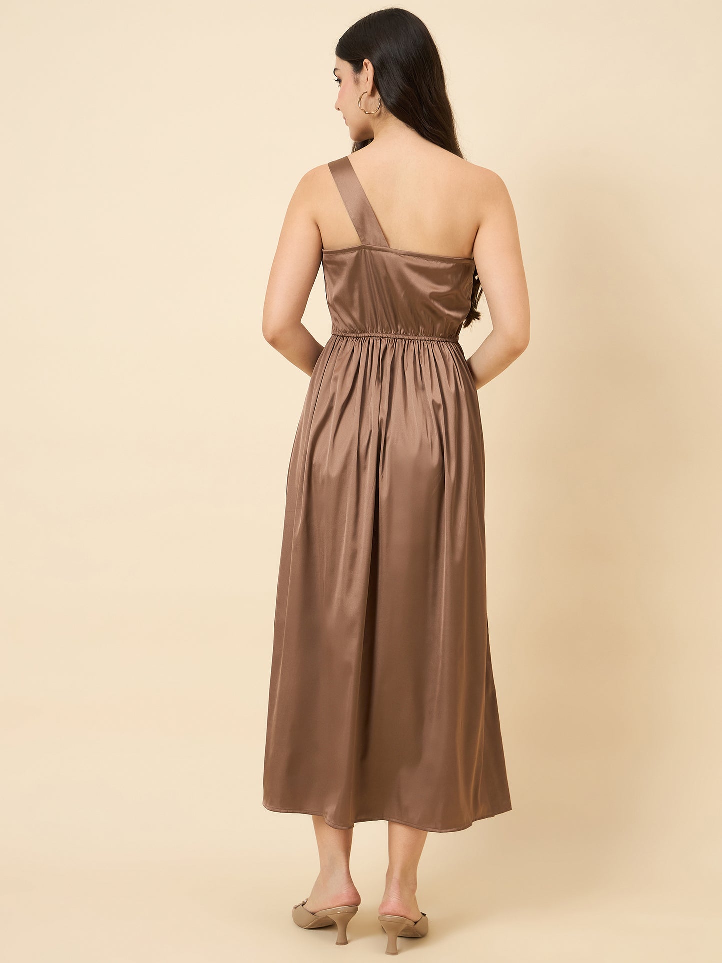 Celia Satin Asymmetric Dress